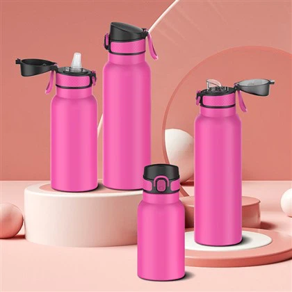 हैंडल के साथ इंसुलेटेड पानी की बोतल